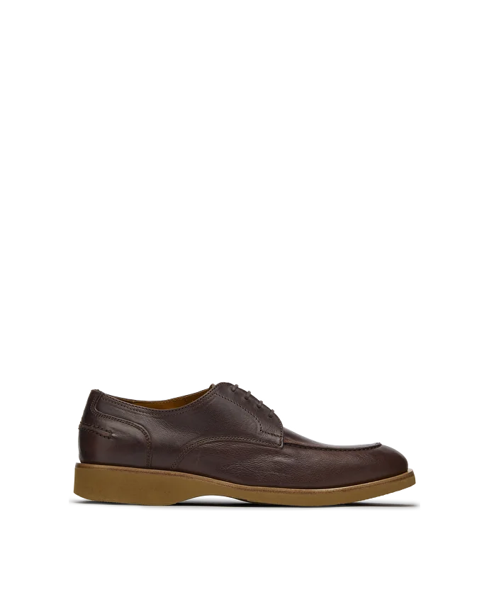 Lottusse Derby En Veau Souple Marron Foncé