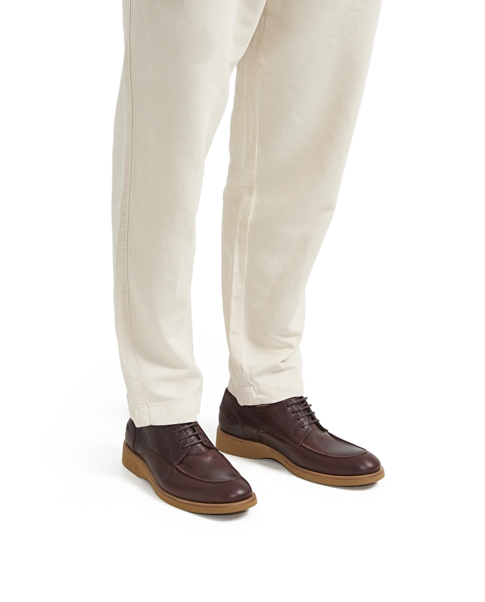 lottusse Derby en veau souple marron foncé