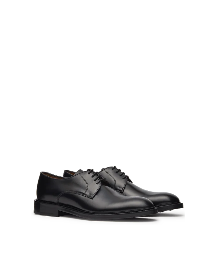 Lottusse Derby Harrys En Cuir De Veau Noir