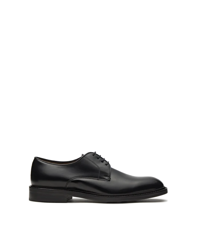 lottusse Derby Harrys en cuir de Veau Noir