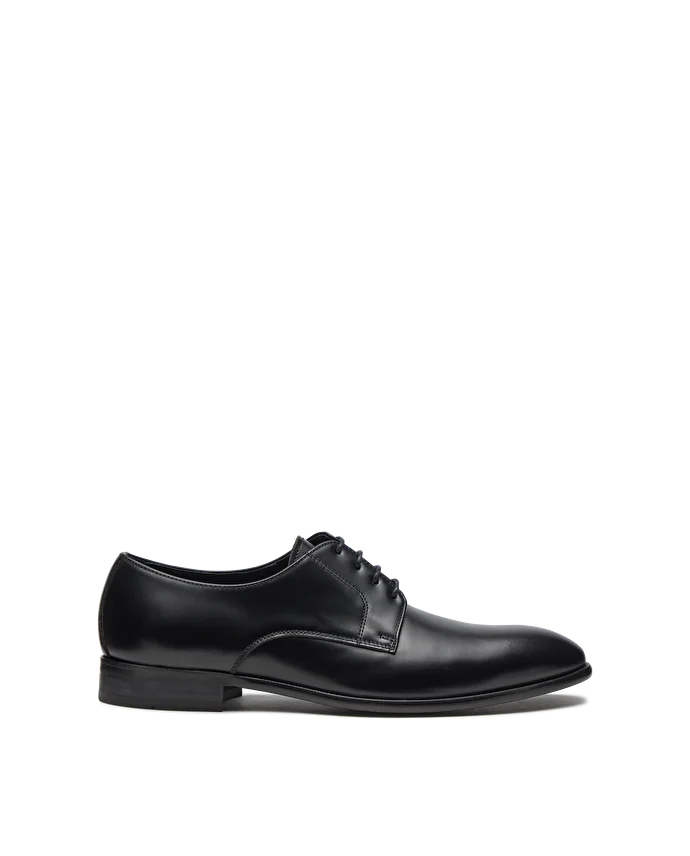 lottusse Derby Regent en cuir de Veau Noir