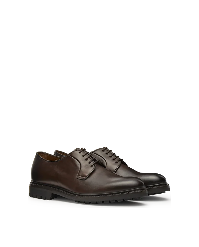 Lottusse Derby Walton En Cuir De Veau Mocha