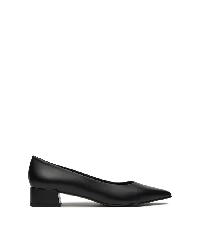 Lottusse Escarpins En Cuir De Veau Lisse Noir