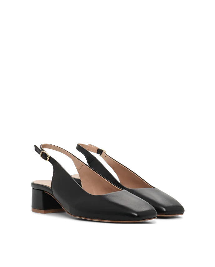 Lottusse Escarpins Goya Cuir D'Agneau Noir