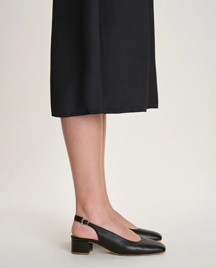 lottusse Escarpins Goya Cuir d'Agneau Noir