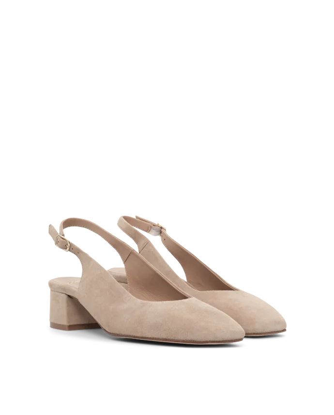 Lottusse Escarpins Goya Cuir D'Agneau Taupe