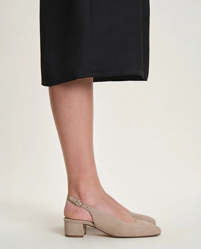 lottusse Escarpins Goya Cuir d'Agneau Taupe