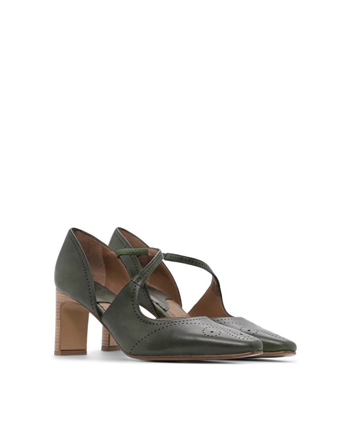 Lottusse Escarpins Smithson Cuir De Veau Vert