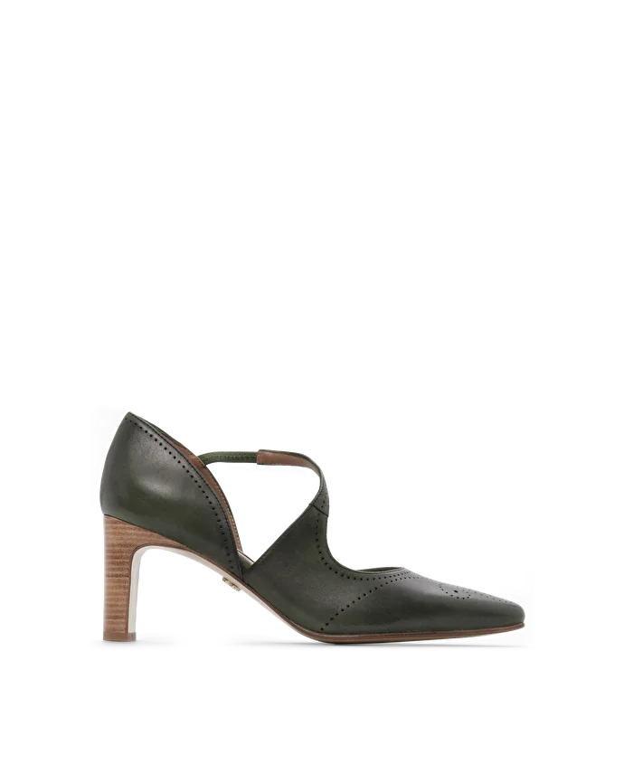 lottusse Escarpins Smithson Cuir de Veau Vert