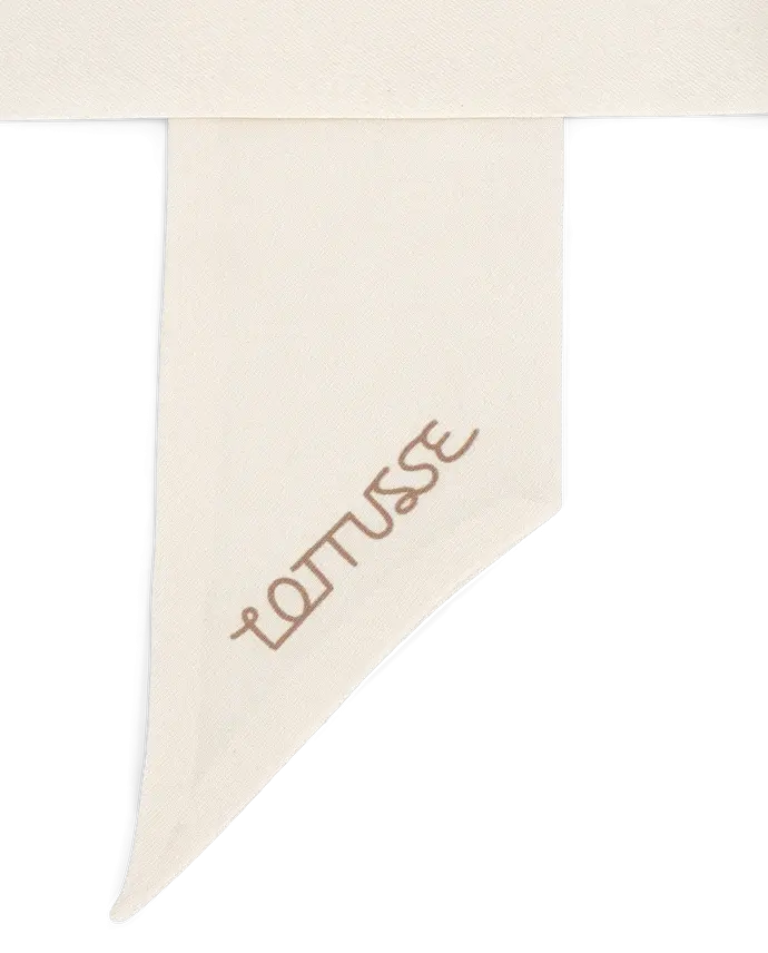 Lottusse Foulard En Soie Blanc Cassé