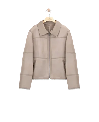 lottusse Manteau en peau de mouton bleu marine