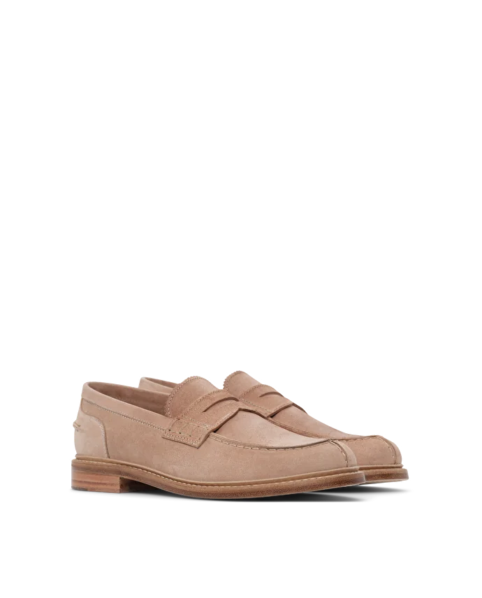 Lottusse Mocassin En Cuir De Veau Naturel