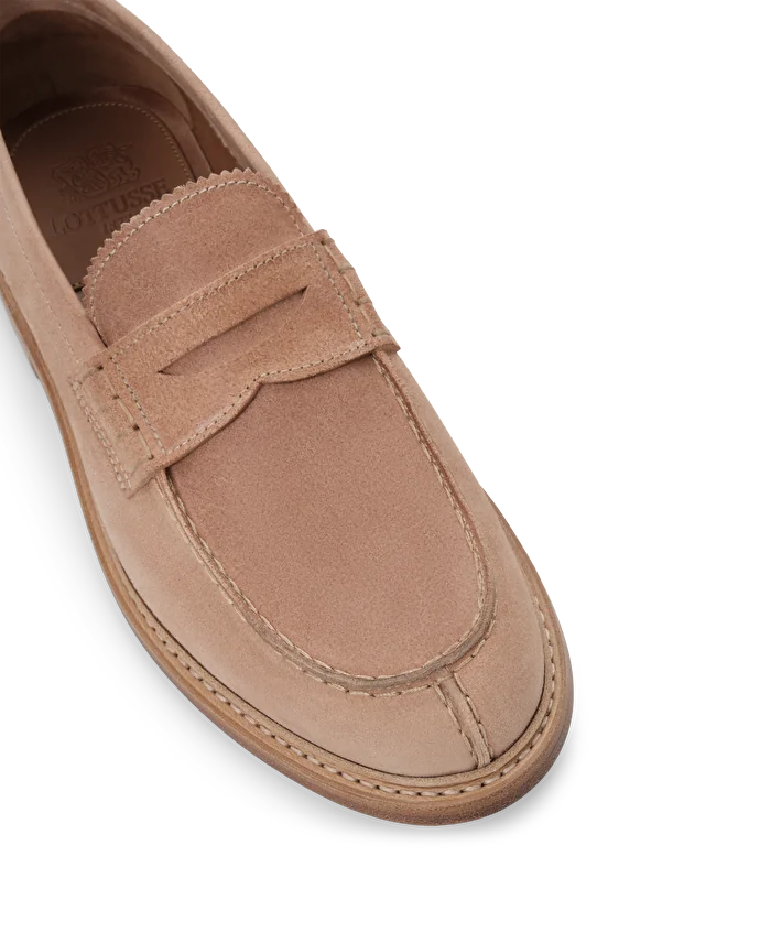 Lottusse Mocassin En Cuir De Veau Naturel