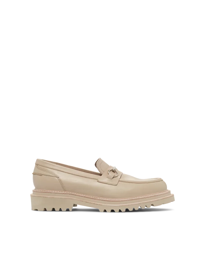 Lottusse Mocassins Covent Cuir De Veau Blanc Cassé