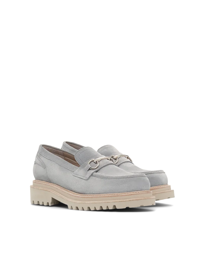 Lottusse Mocassins Covent Cuir De Veau Gris