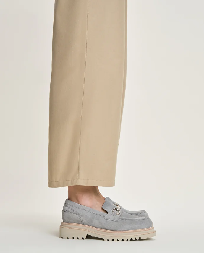 lottusse Mocassins Covent Cuir de Veau Gris