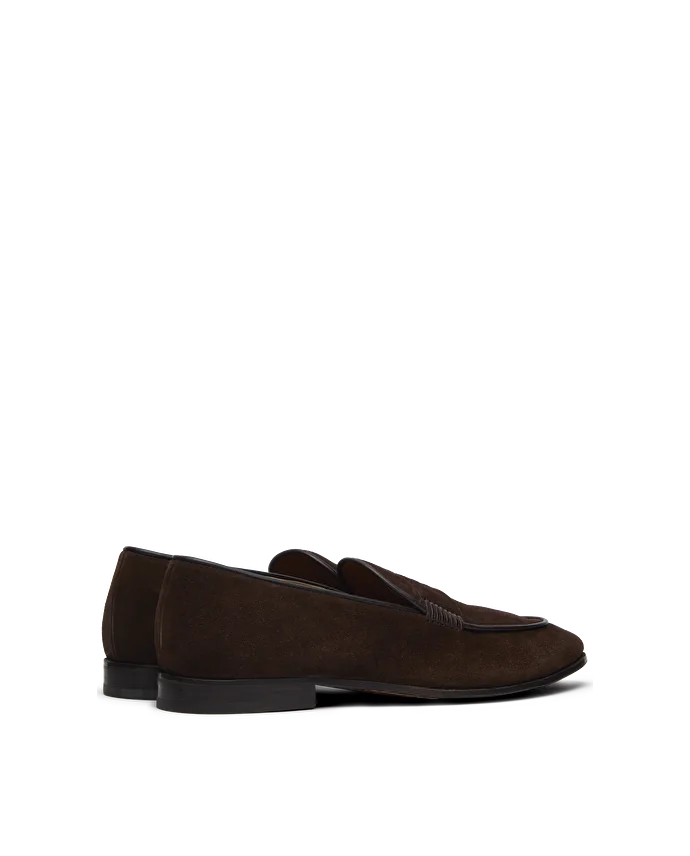 Lottusse Mocassins En Cuir De Veau Brossé Mocha