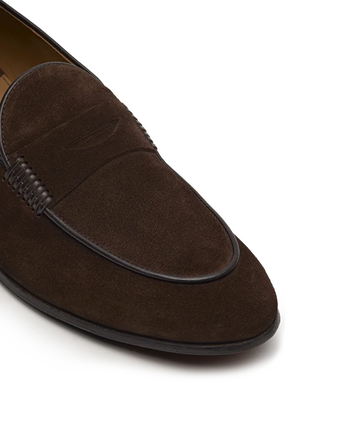 Lottusse Mocassins En Cuir De Veau Brossé Mocha