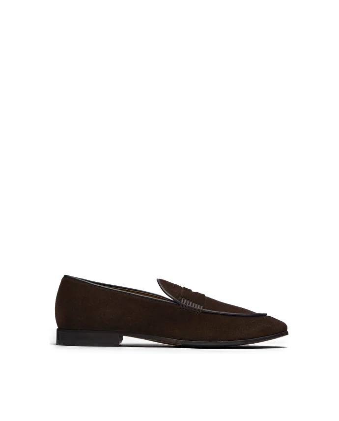 lottusse Mocassins En Cuir De Veau Brossé Mocha