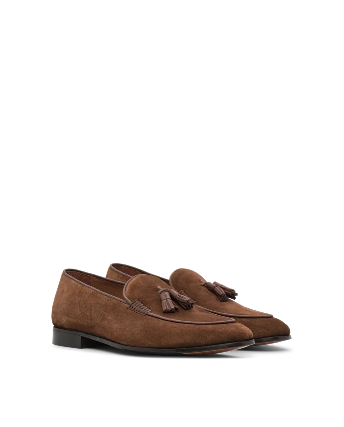 Lottusse Mocassins En Cuir De Veau Velours Brun