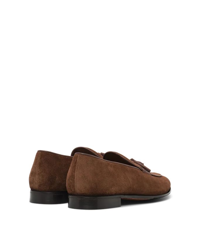 Lottusse Mocassins En Cuir De Veau Velours Brun