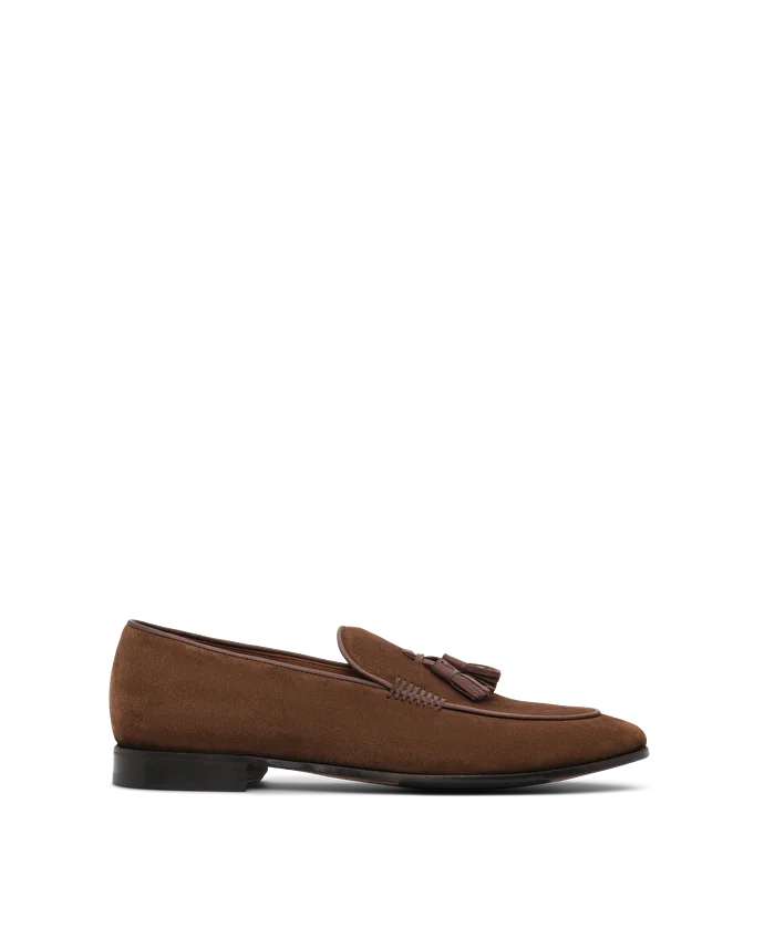 lottusse Mocassins En Cuir De Veau Velours Brun