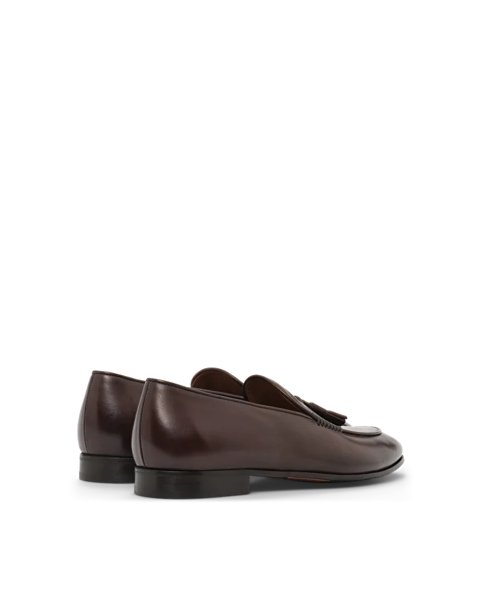 Lottusse Mocassins En Cuir De Veau Velours Mocha