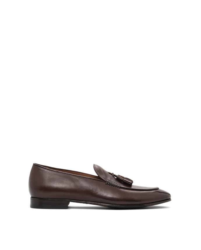 lottusse Mocassins En Cuir De Veau Velours Mocha