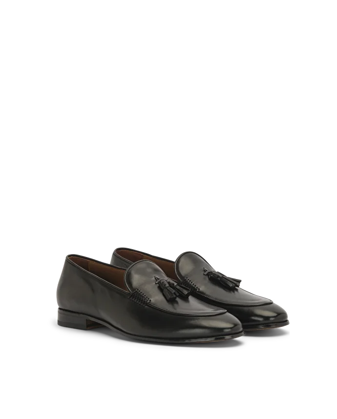 Lottusse Mocassins En Veau Brossé Noir