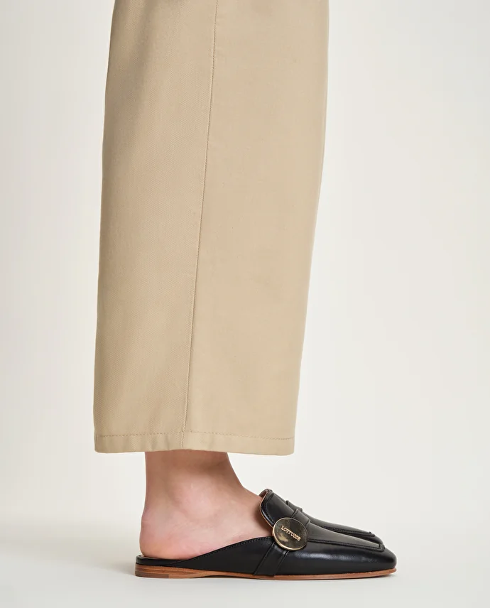 lottusse Mocassins Goya Cuir d'Agneau Noir