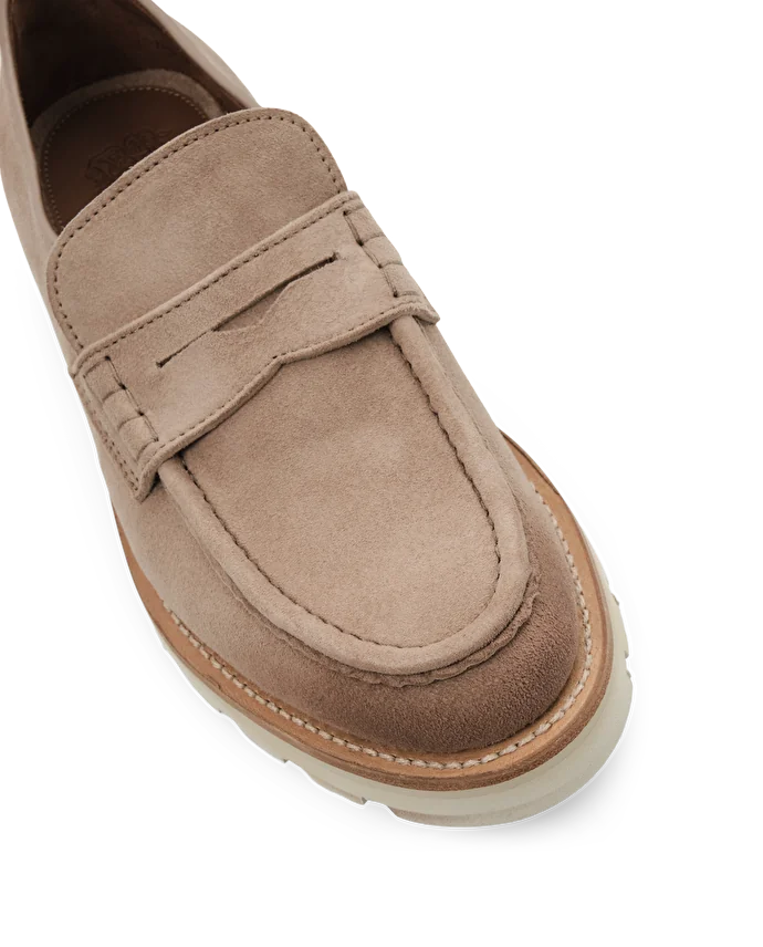 Lottusse Mocassins Murphy Cuir De Cerf Taupe