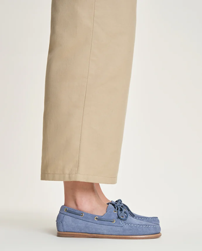 lottusse Mocassins Nautic Cuir de Veau Bleu