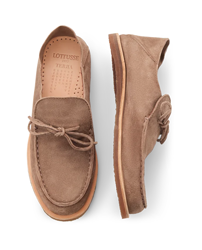 Lottusse Mocassins Terra à Pompons Taupe