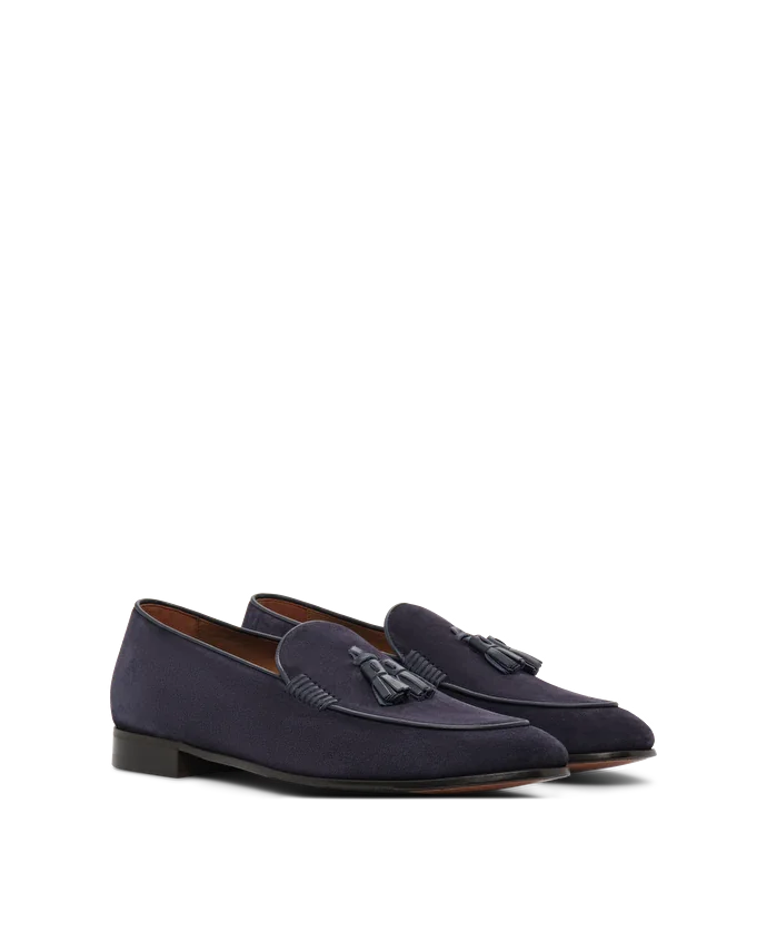 Lottusse Mocassins Verona Cuir De Veau Bleu Marine