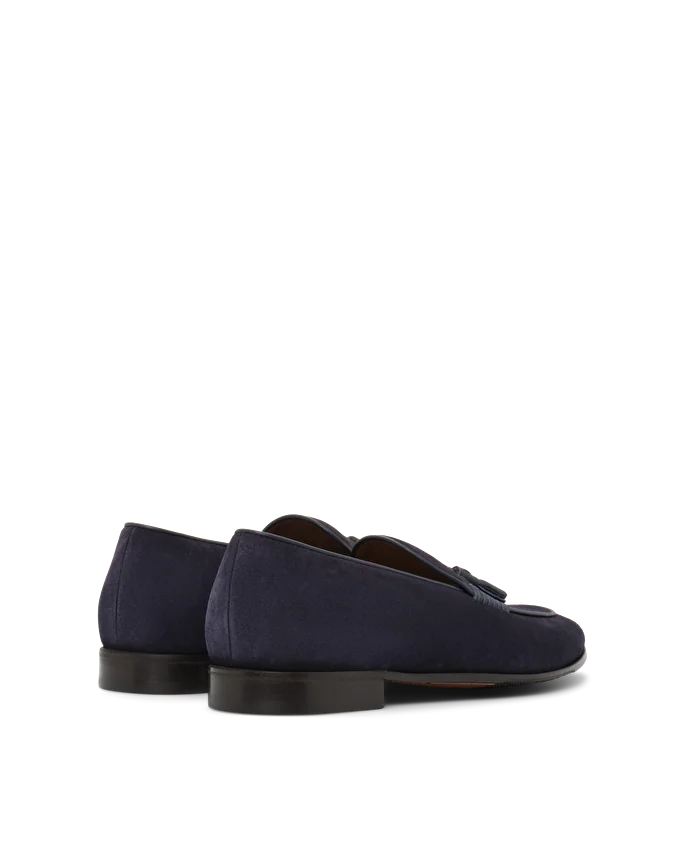 Lottusse Mocassins Verona Cuir De Veau Bleu Marine