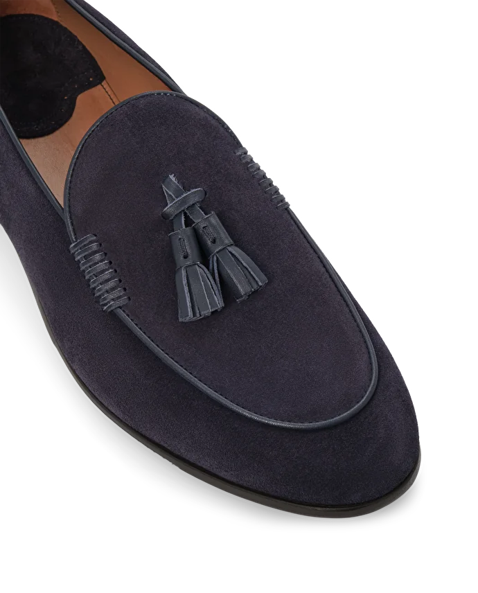 Lottusse Mocassins Verona Cuir De Veau Bleu Marine