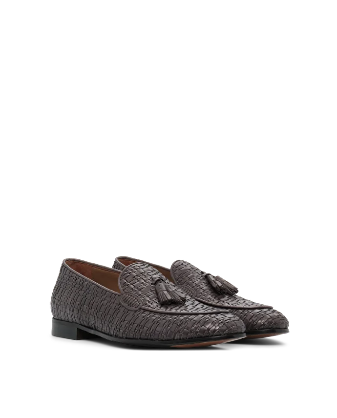 Lottusse Mocassins Verona Cuir De Veau Gris Plomb