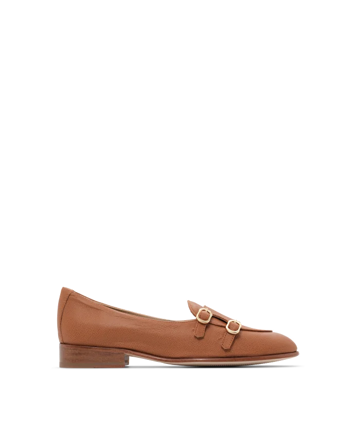 Lottusse Monks En Veau En Daim Saffiano Marron
