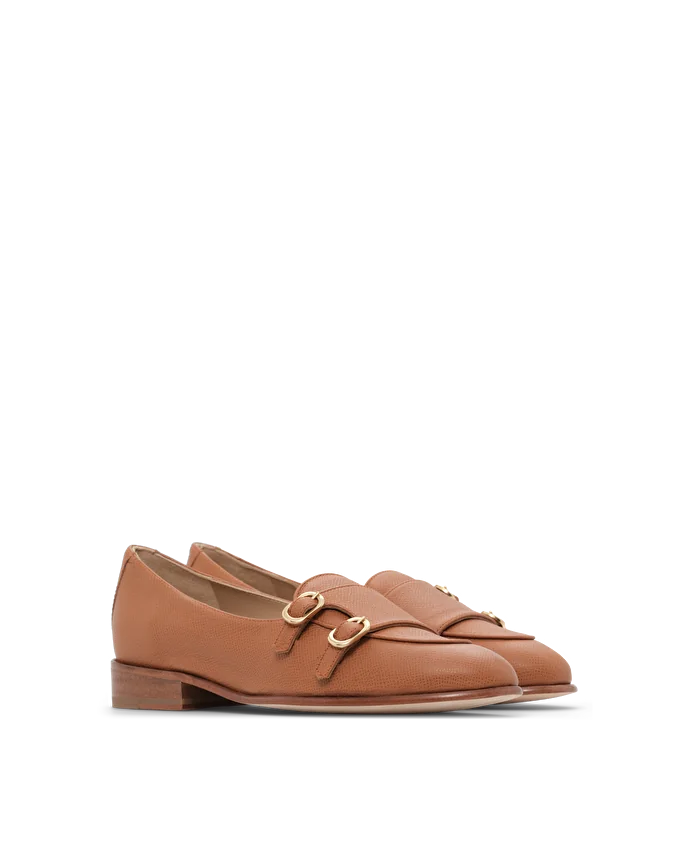 Lottusse Monks En Veau En Daim Saffiano Marron