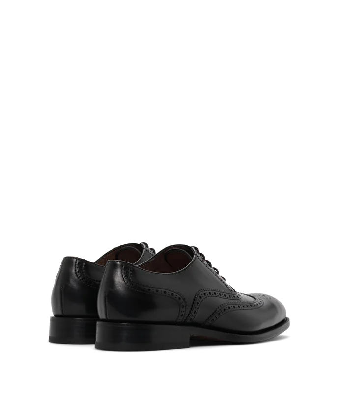 Lottusse Oxford Brogue Preston Cuir De Veau Noir