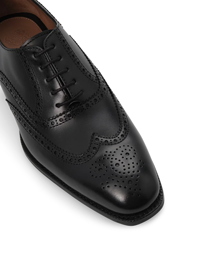 Lottusse Oxford Brogue Preston Cuir De Veau Noir