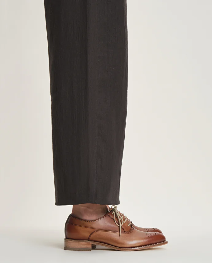 lottusse Oxford Cambridge Cuir de Veau Marron