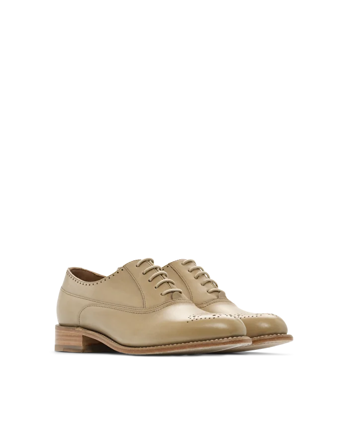 Lottusse Oxford Cambridge Cuir De Veau Vert
