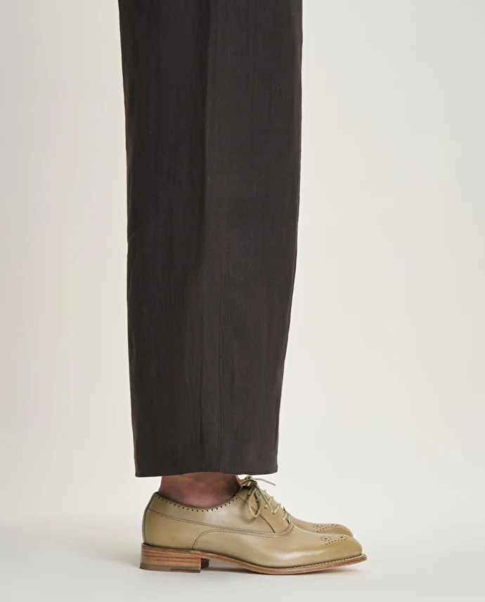 lottusse Oxford Cambridge Cuir de Veau Vert