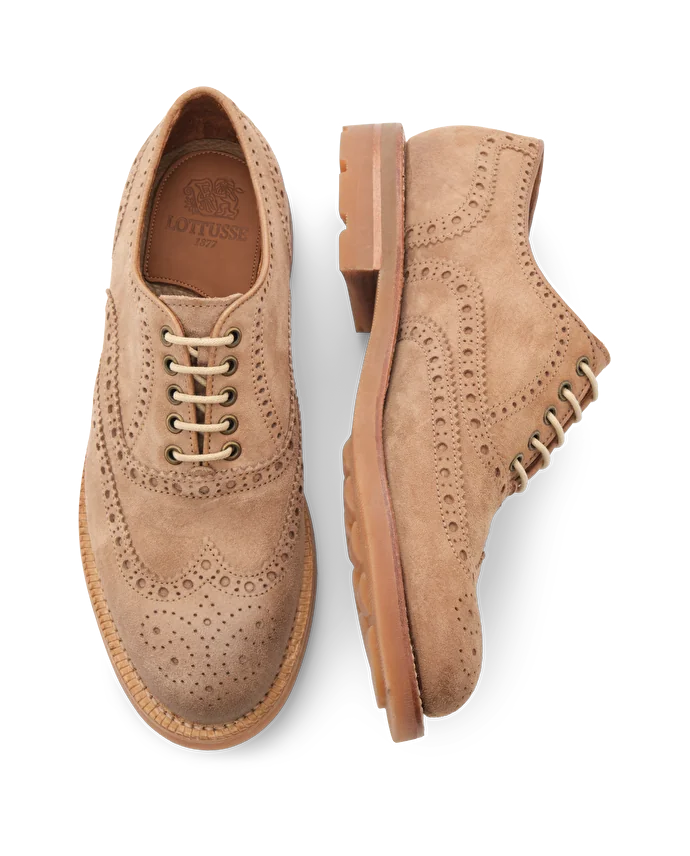 Lottusse Oxford En Daim De Cerf Taupe