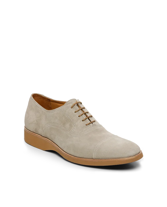 Lottusse Oxford En Veau Daim Taupe