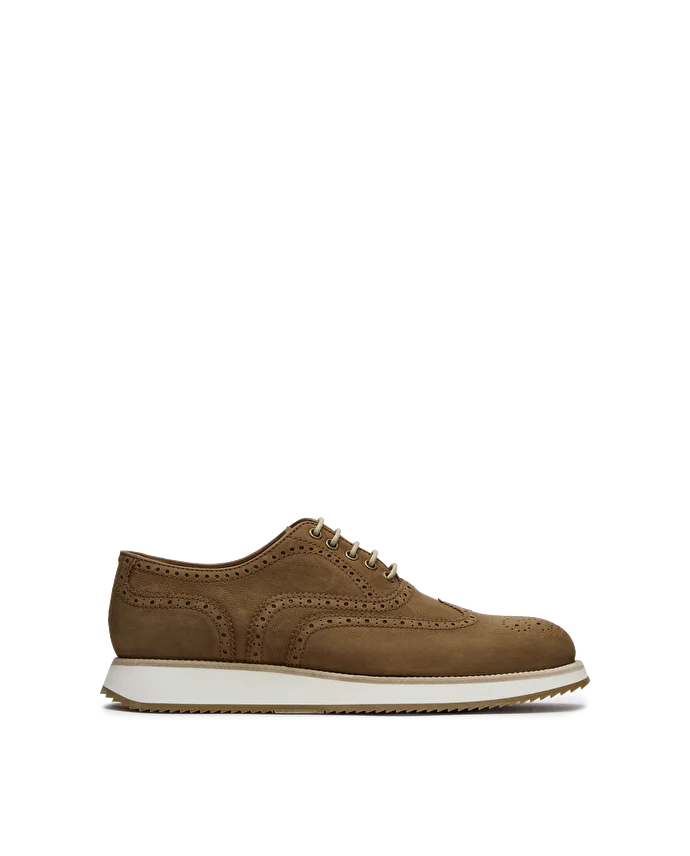 Lottusse Oxford En Veau En Daim Nubuck Grey