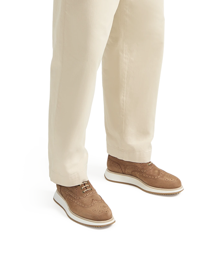 lottusse Oxford en Veau en daim Nubuck Grey