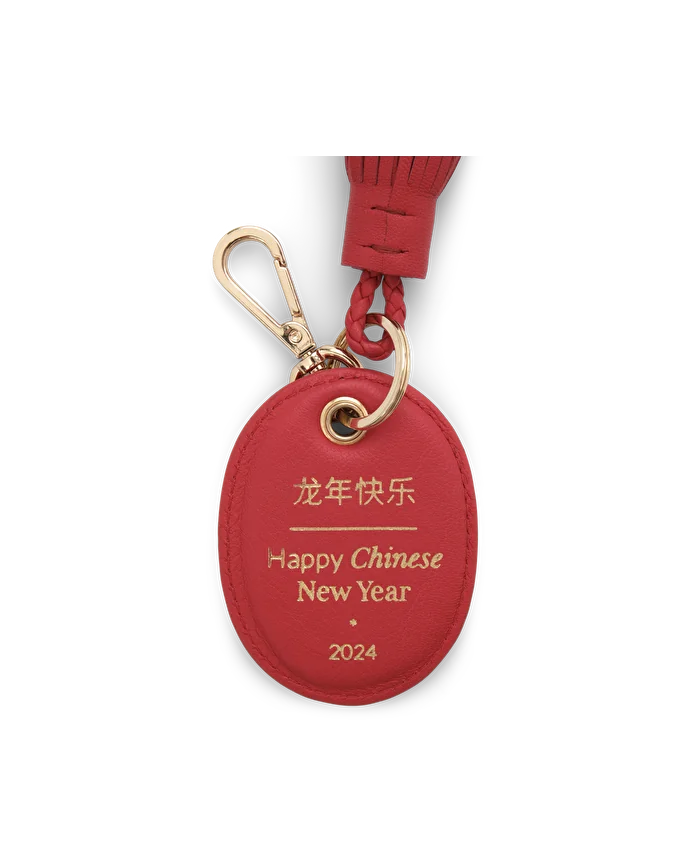 Lottusse Porte-clés En Nappa D'Agneau Rouge