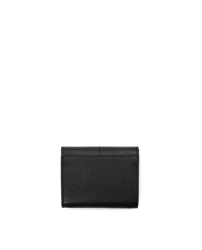 Lottusse Portefeuille En Cuir De Vache Noir